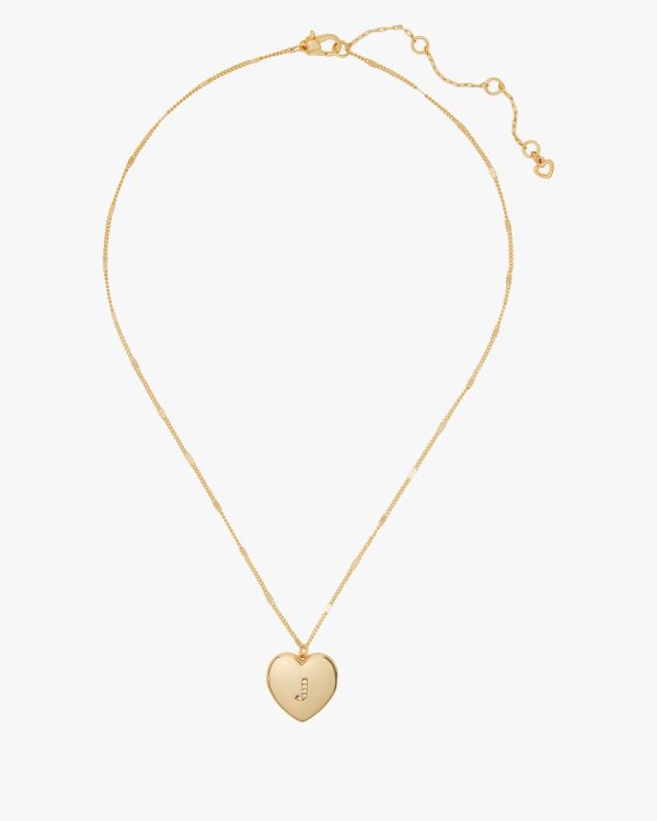 Kate Spade J Heart Letter Locket Necklace