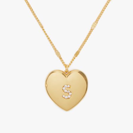 Kate Spade S Heart Letter Locket Necklace
