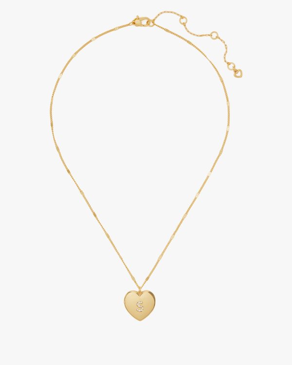 Kate Spade S Heart Letter Locket Necklace
