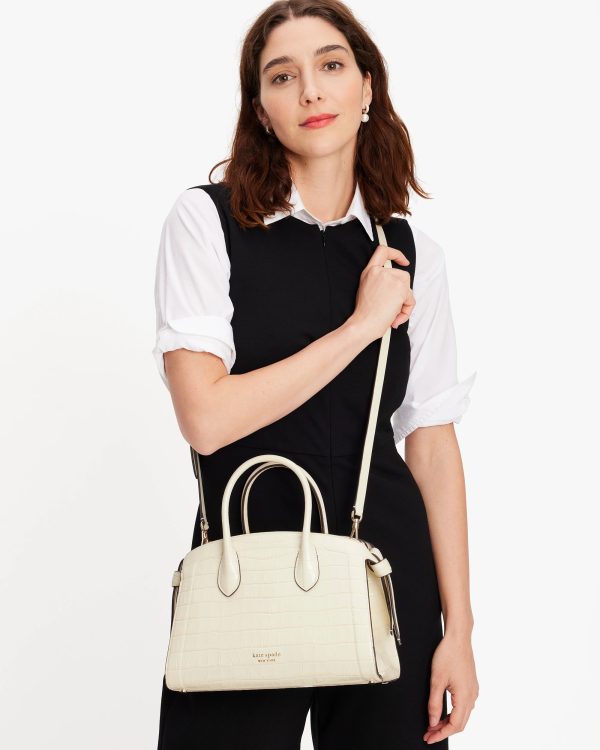 Kate Spade Knott Croc-embossed Medium Zip-top Satchel