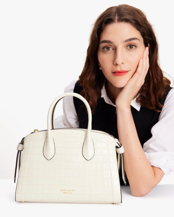 Kate Spade Knott Croc-embossed Medium Zip-top Satchel