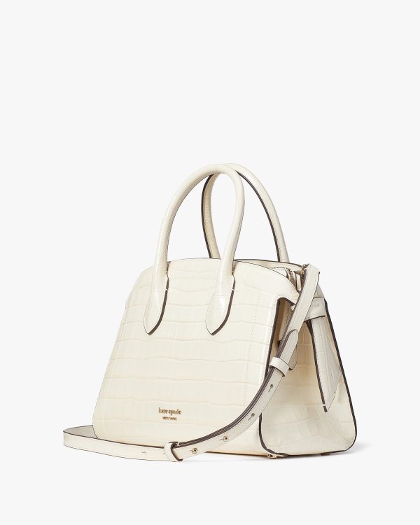Kate Spade Knott Croc-embossed Medium Zip-top Satchel