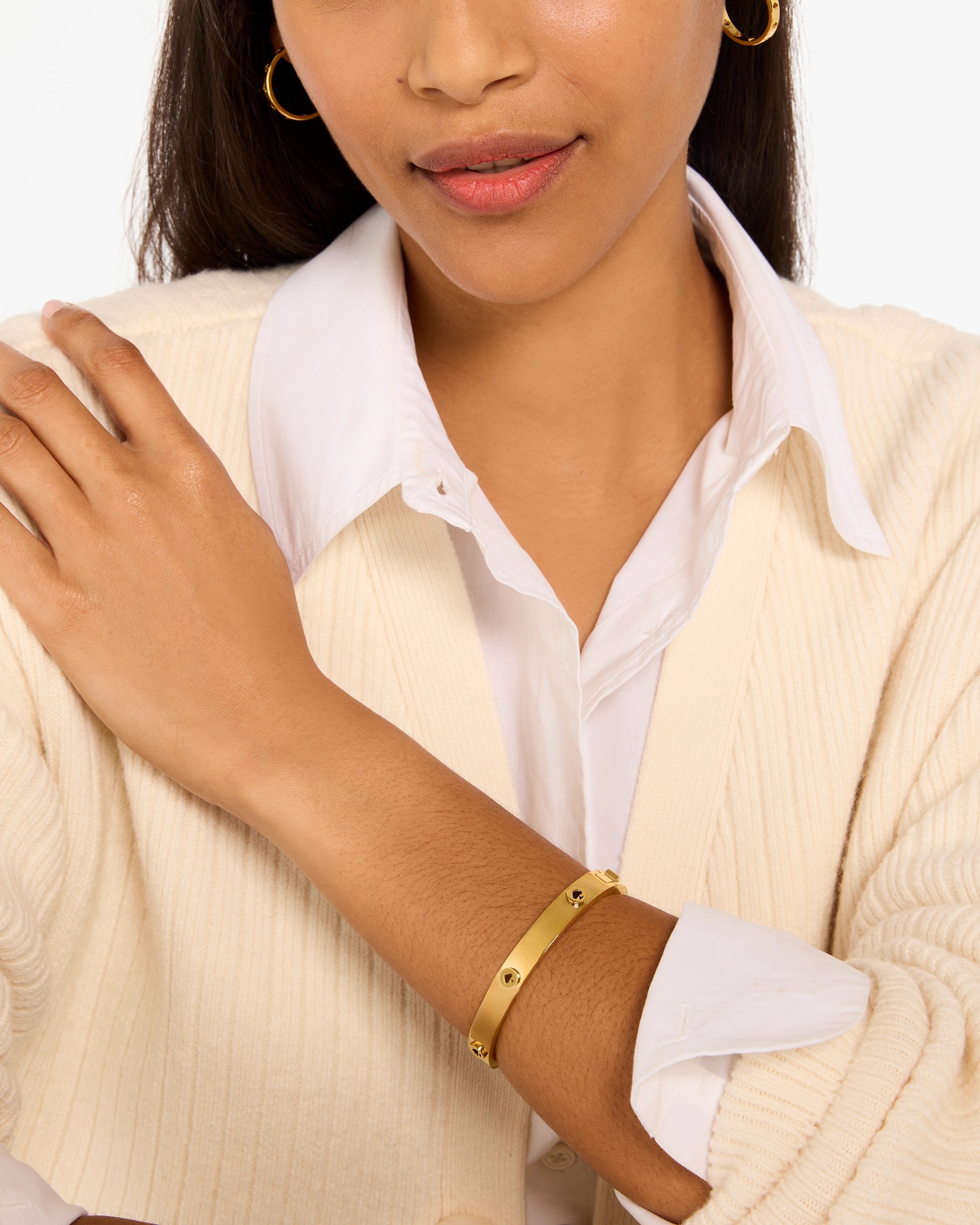 Kate Spade Spot The Spade Studded Hinged Bangle - Image 9