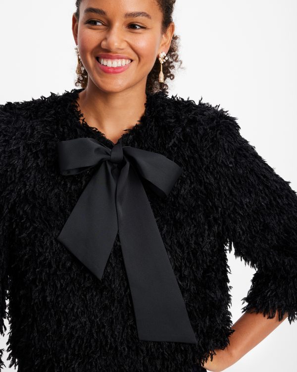 Kate Spade Faux Feather Bow Jacket