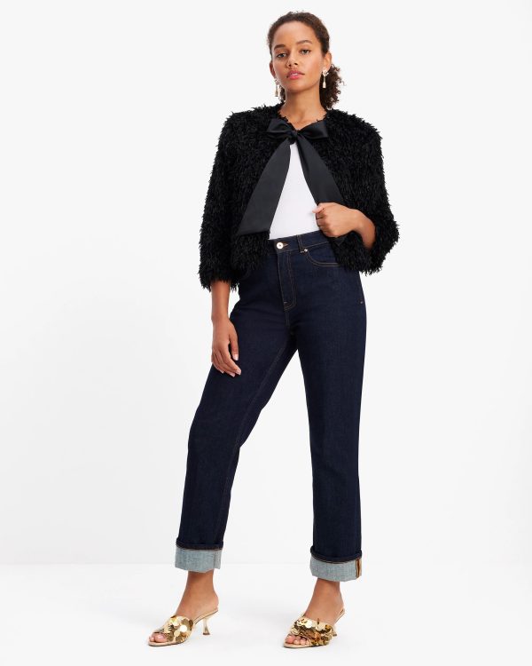 Kate Spade Faux Feather Bow Jacket