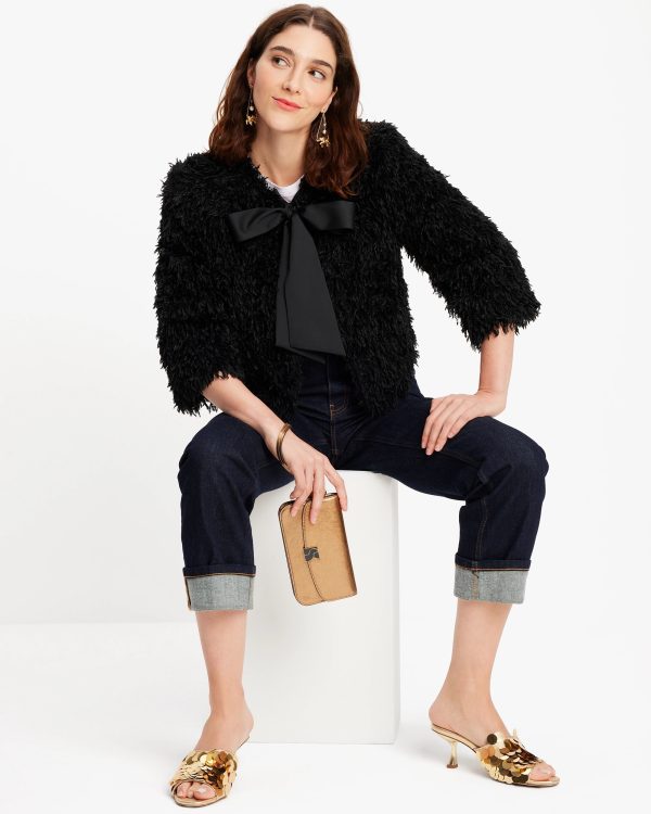 Kate Spade Faux Feather Bow Jacket