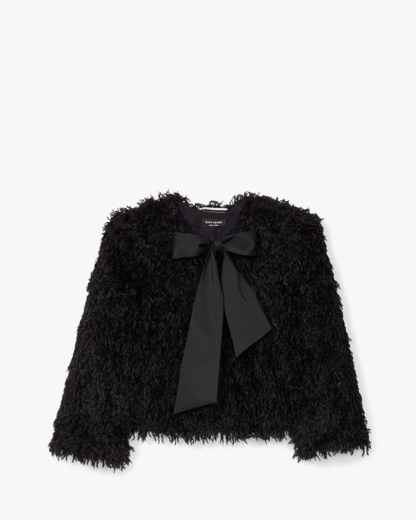 Kate Spade Faux Feather Bow Jacket