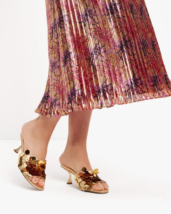 Kate Spade Winter Chrysanthemum Pleated Skirt