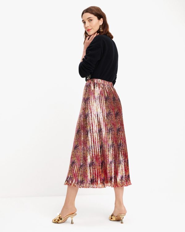 Kate Spade Winter Chrysanthemum Pleated Skirt