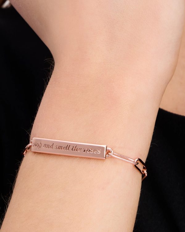 Kate Spade Stop And Smell The Roses Id Bracelet