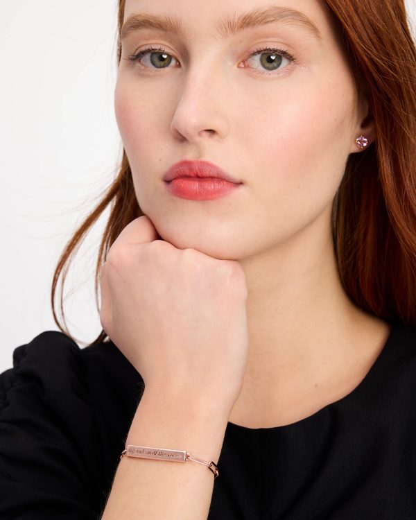 Kate Spade Stop And Smell The Roses Id Bracelet