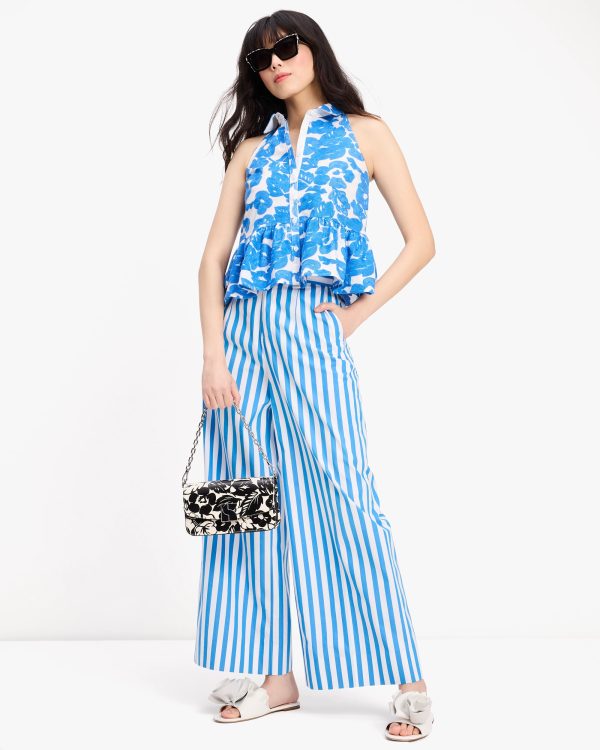 Kate Spade Tropical Foliage Embroidered Top