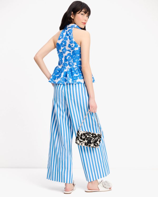 Kate Spade Tropical Foliage Embroidered Top