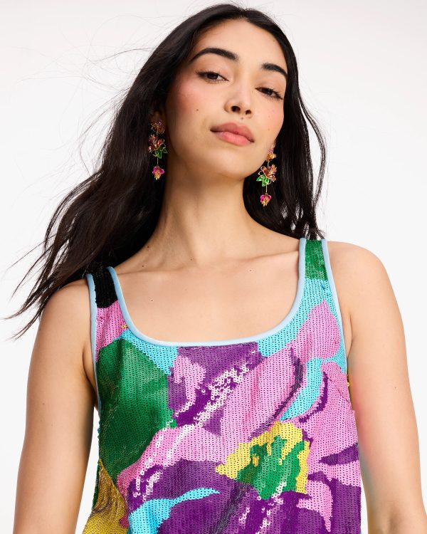 Kate Spade Orchid Bloom Sequin Dress