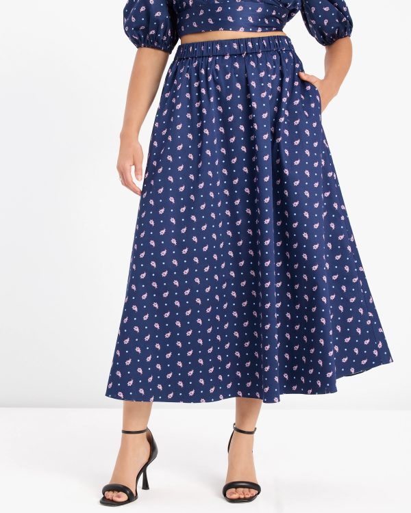 Kate Spade Paisley Foulard Midi Skirt