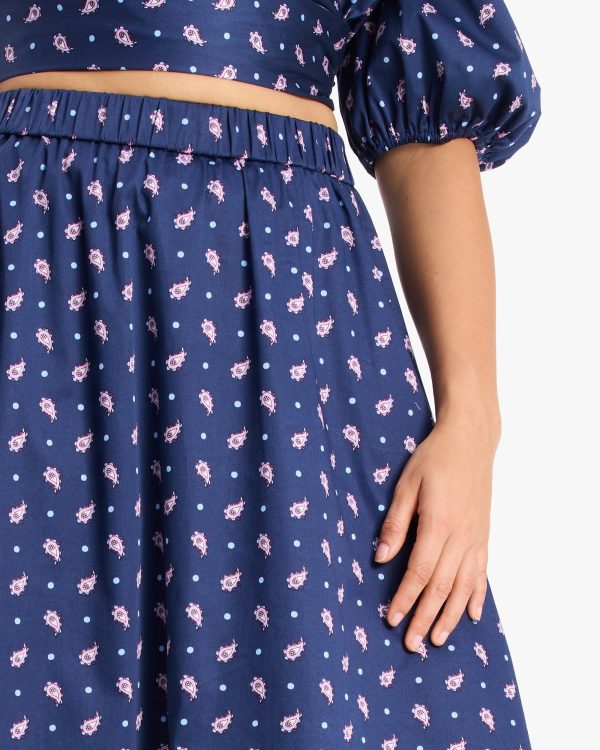 Kate Spade Paisley Foulard Midi Skirt