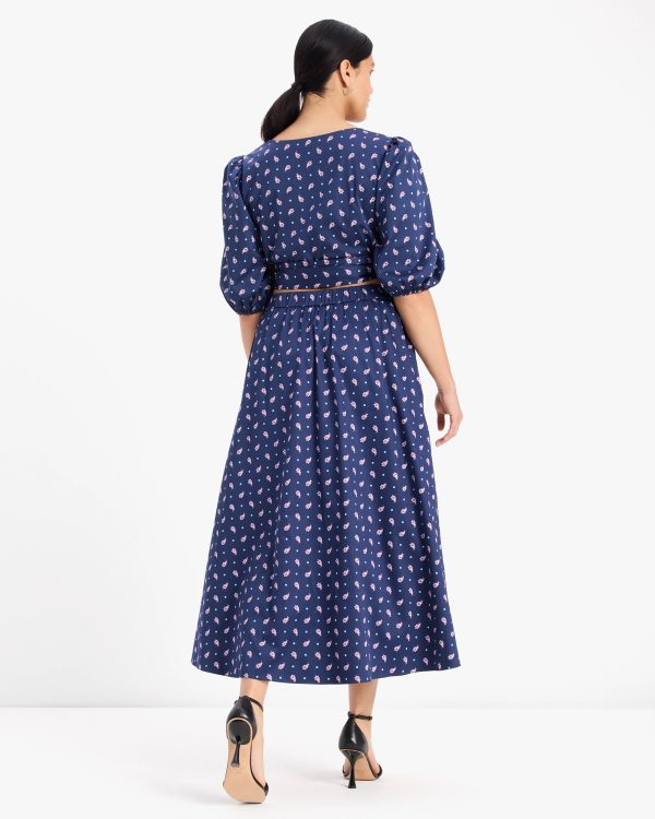 Kate Spade Paisley Foulard Wrap Top