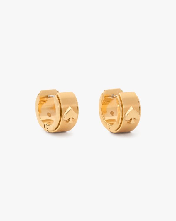 Kate Spade Spot The Spade Metal Huggies