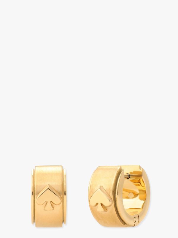 Kate Spade Spot The Spade Metal Huggies