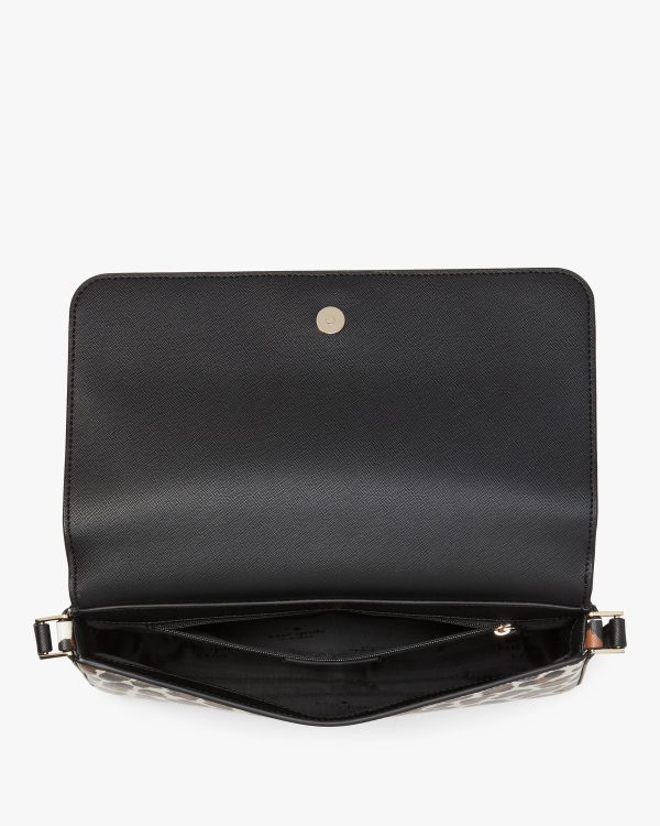 Kate Spade Staci Spotted Animal Printed Medium Flap Shoulder Bag
