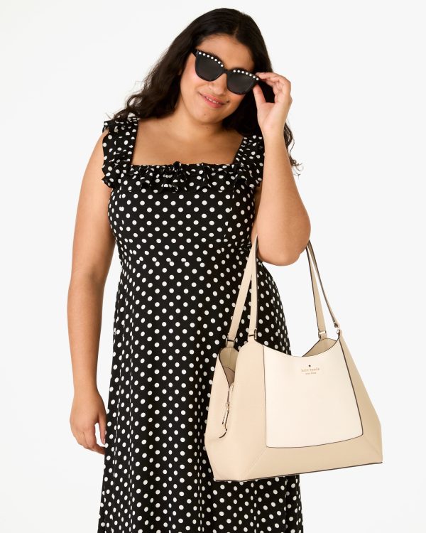 Kate Spade Lena Colorblock Large Triple Compartment Shoulder Bag