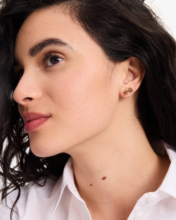 Kate Spade What A Snack Pavé Hot Dog Studs