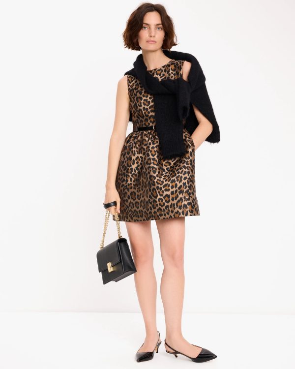 Kate Spade Classic Leopard Brocade Dress