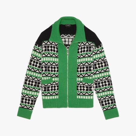Kate Spade Noel Fair Isle Zip-up Sweater