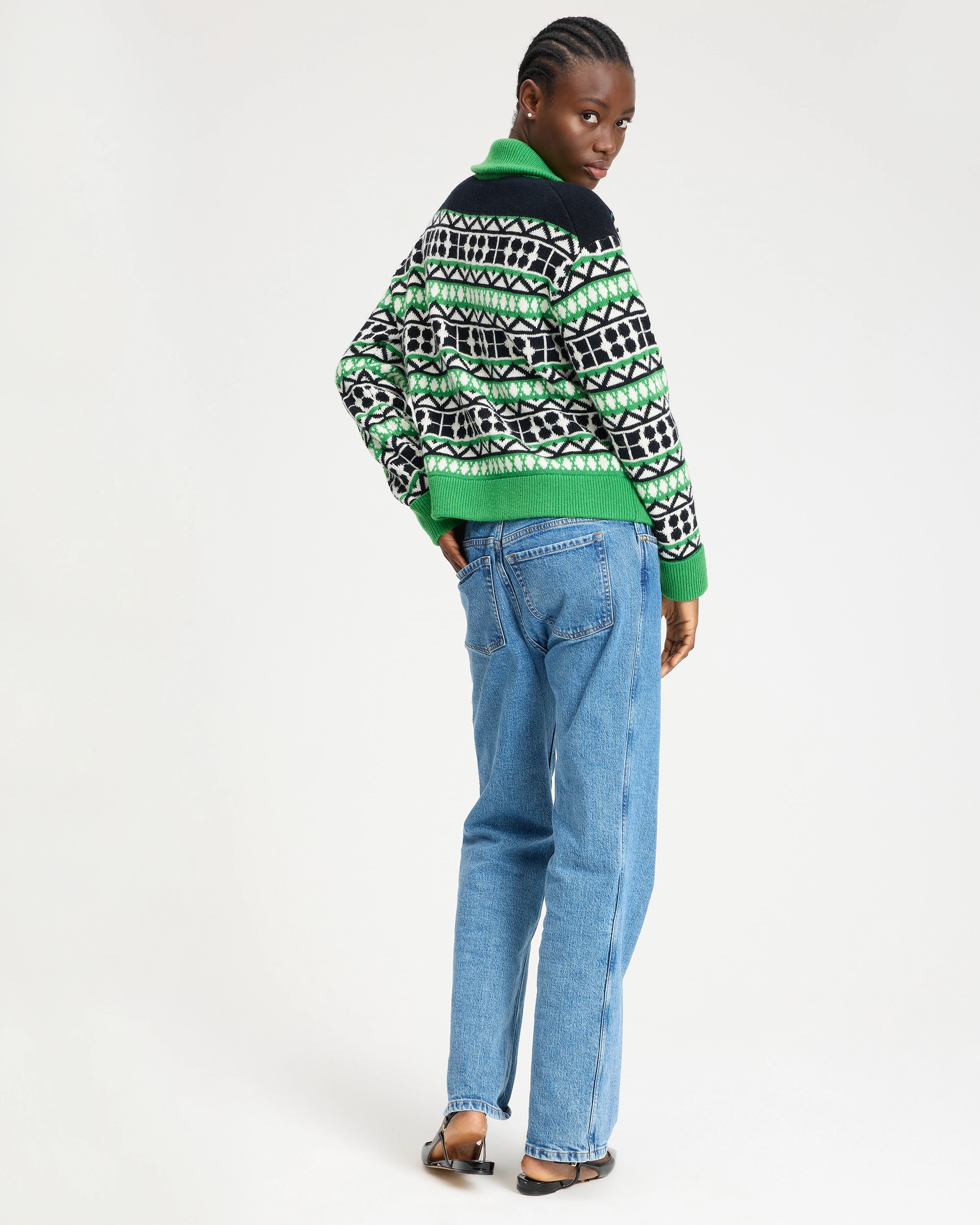 Kate Spade Noel Fair Isle Zip-up Sweater - Image 5