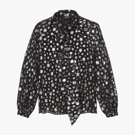 Kate Spade Space Dot Tie-neck Shirt