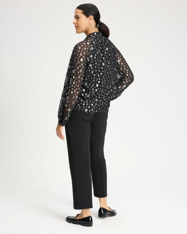 Kate Spade Space Dot Tie-neck Shirt