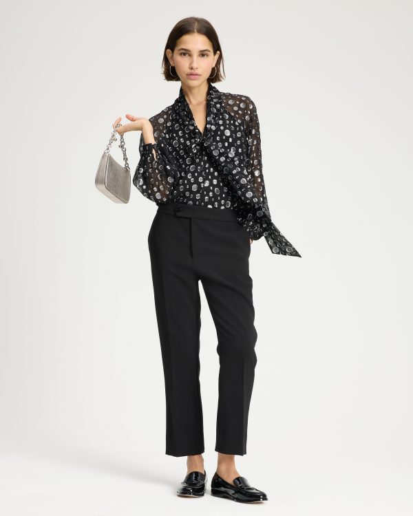 Kate Spade Space Dot Tie-neck Shirt