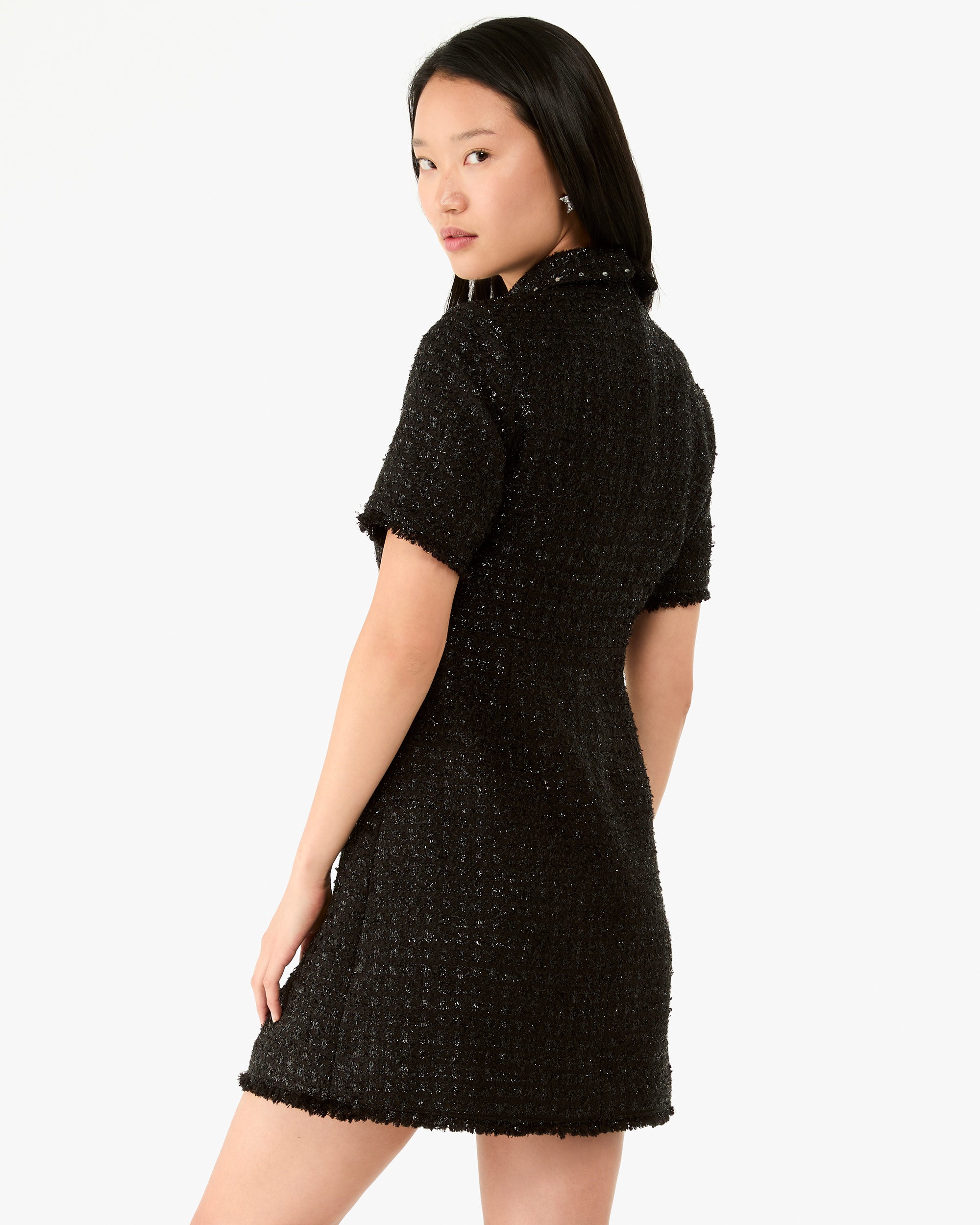 Kate Spade Embellished Collar Holiday Tweed Dress - Image 2