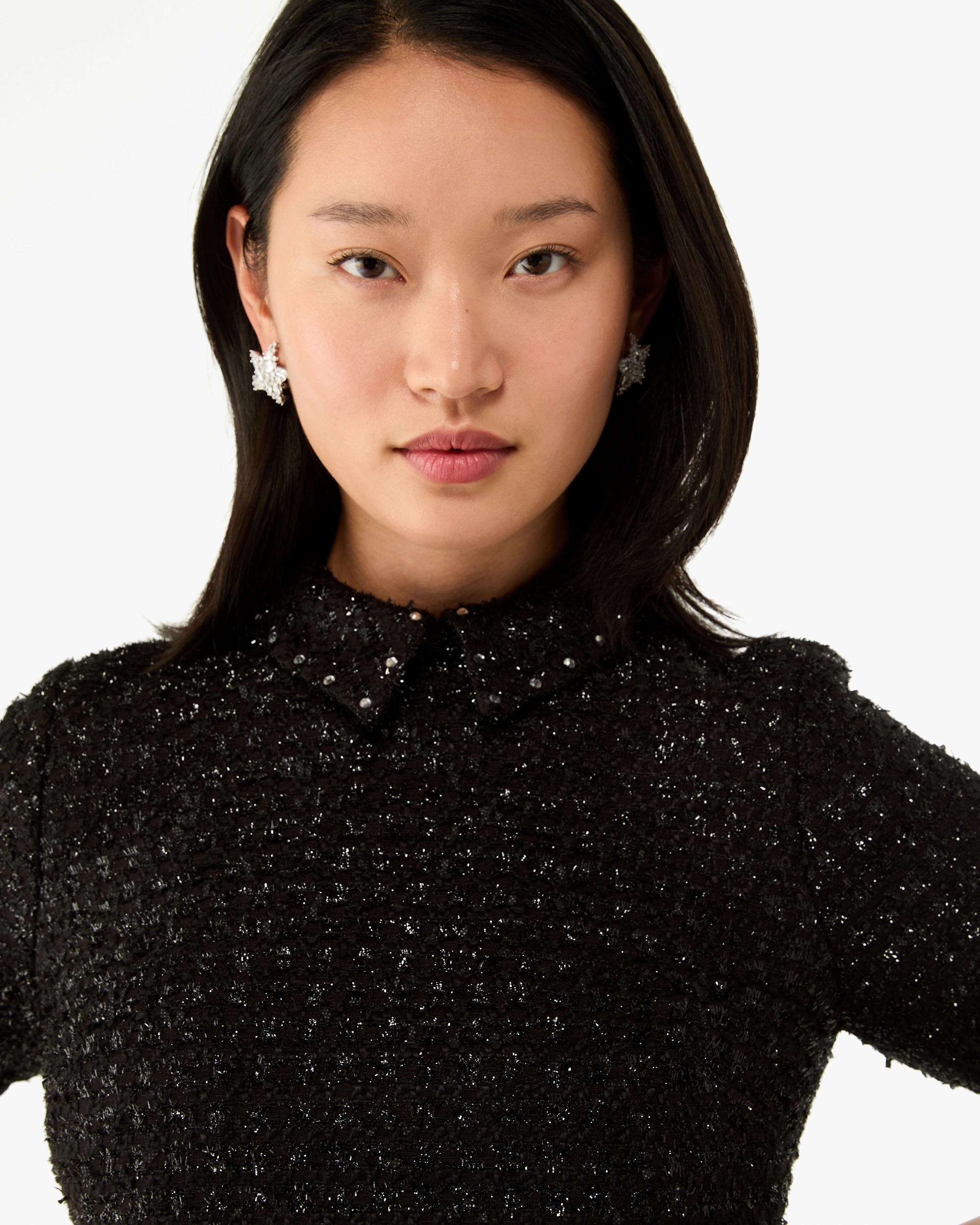 Kate Spade Embellished Collar Holiday Tweed Dress - Image 4