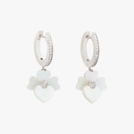 Kate Spade Precious Pansy Pavé Drop Huggies