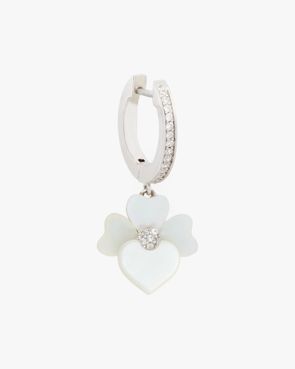 Kate Spade Precious Pansy Pavé Drop Huggies