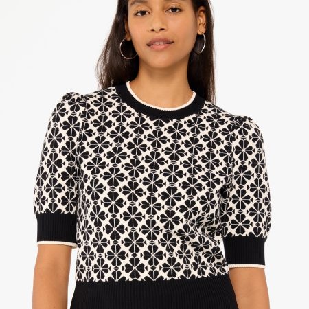 Kate Spade Spade Flower Puff Sleeve Sweater
