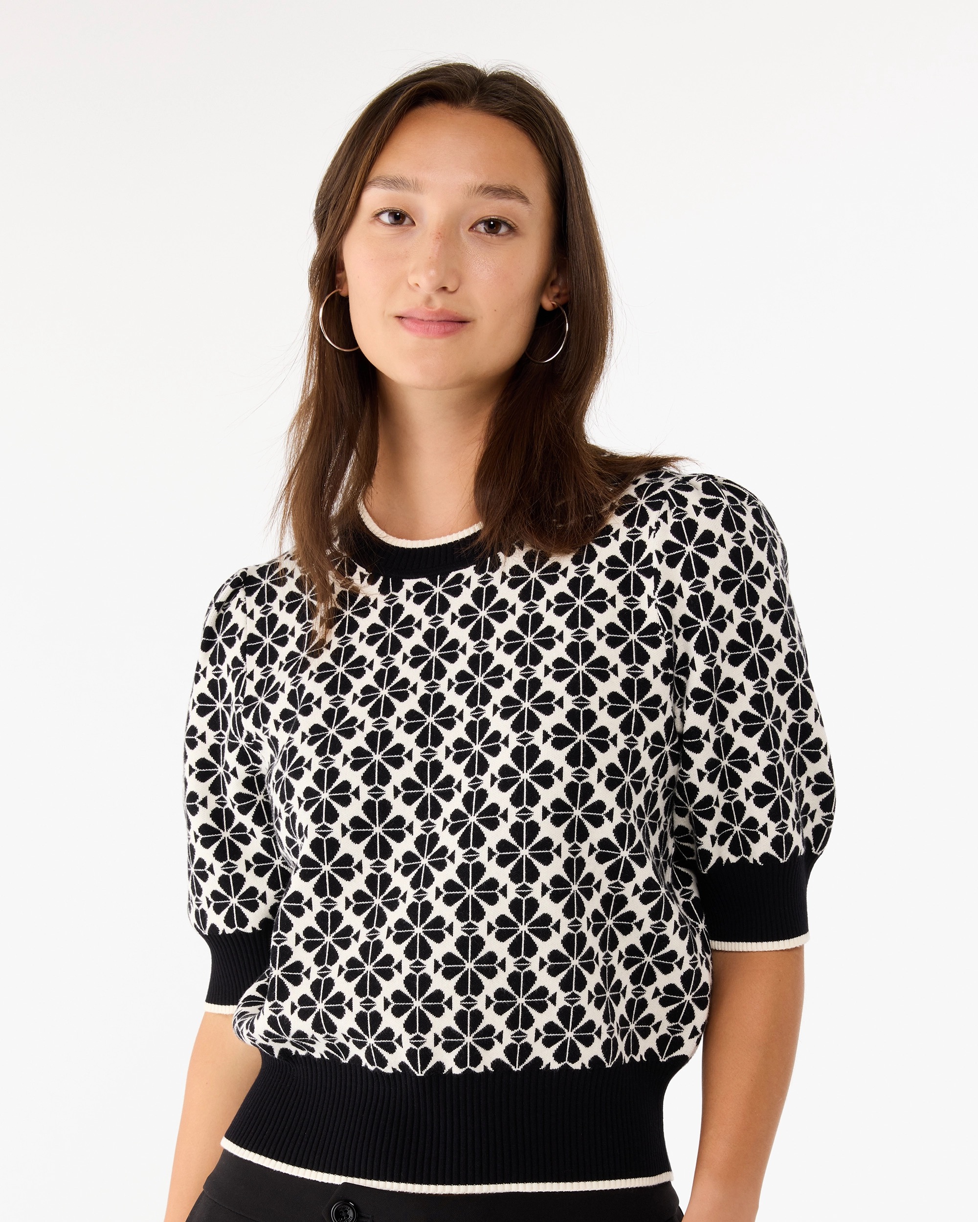 Kate Spade Spade Flower Puff Sleeve Sweater - Image 3