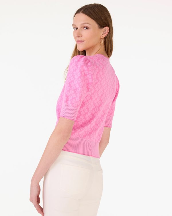 Kate Spade Spade Flower Puff Sleeve Sweater