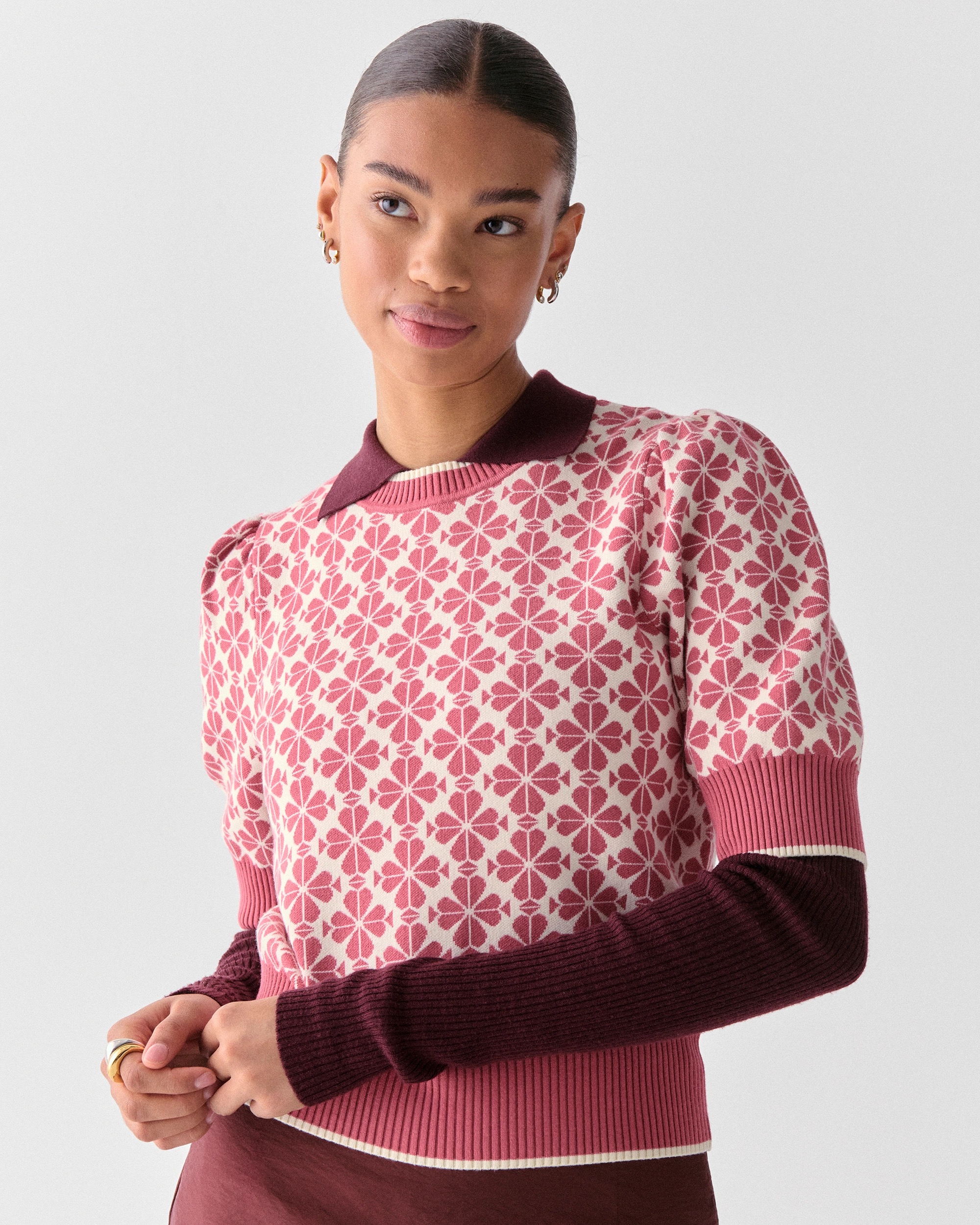 Kate Spade Spade Flower Puff Sleeve Sweater - Image 6