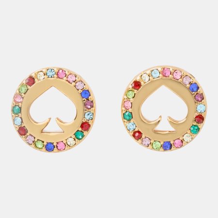 Kate Spade Spot The Spade Pave Halo Spade Studs