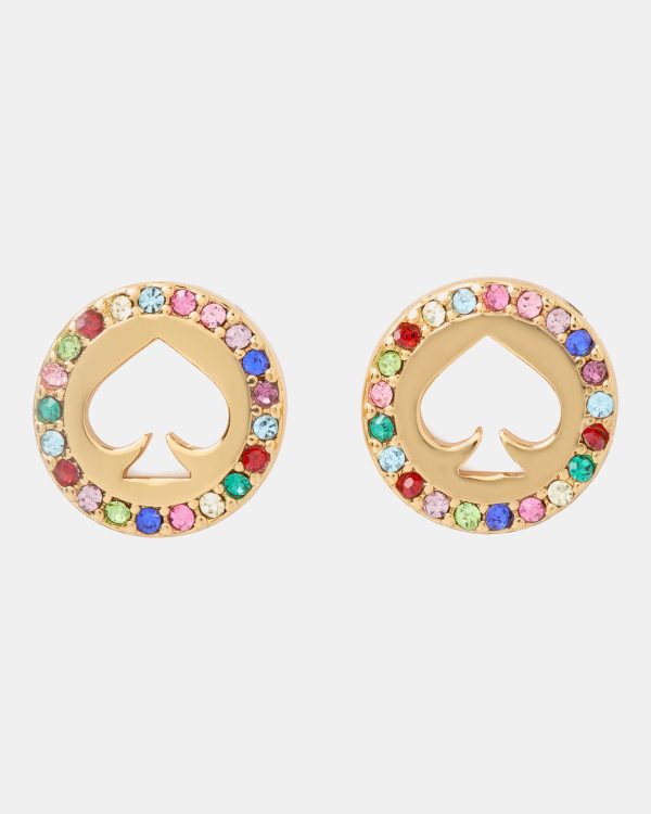 Kate Spade Spot The Spade Pave Halo Spade Studs