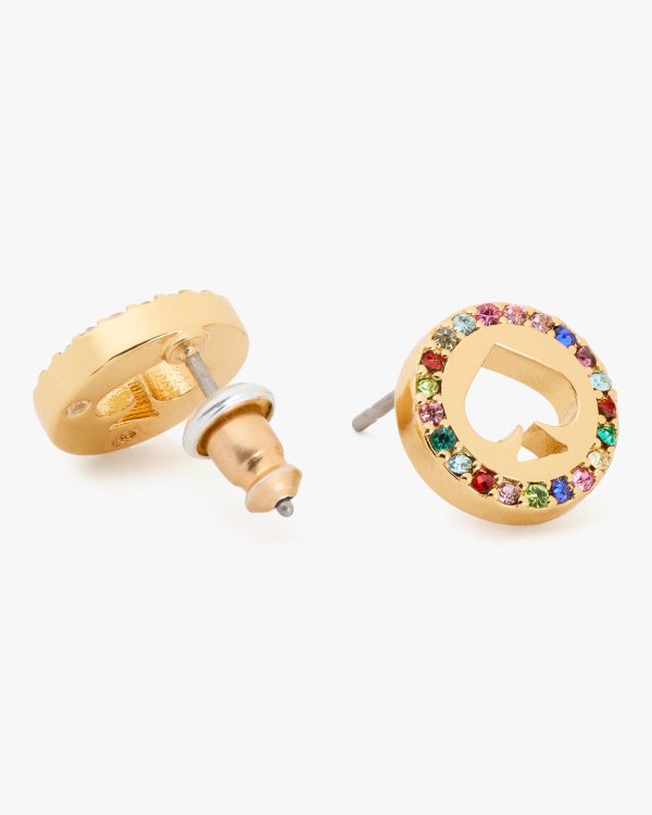 Kate Spade Spot The Spade Pave Halo Spade Studs