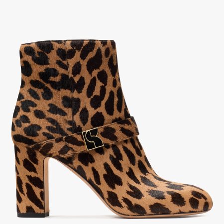 Kate Spade Dakota Leopard Zip Up Booties