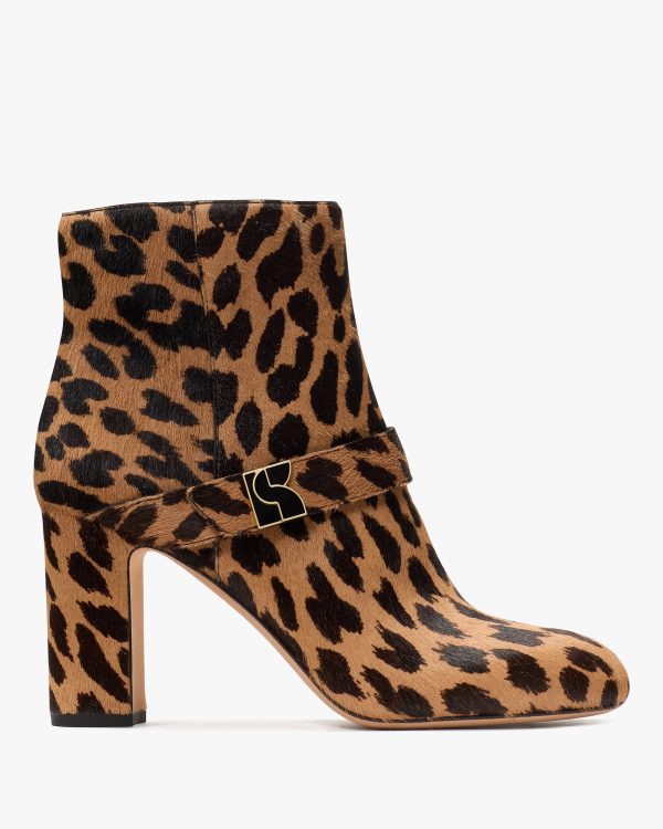 Kate Spade Dakota Leopard Zip Up Booties