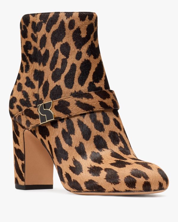 Kate Spade Dakota Leopard Zip Up Booties