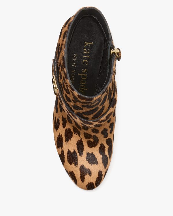 Kate Spade Dakota Leopard Zip Up Booties