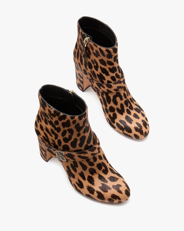 Kate Spade Dakota Leopard Zip Up Booties