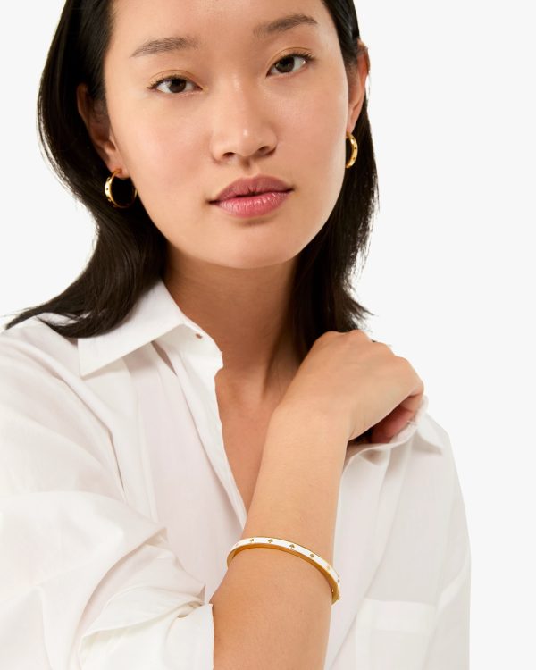Kate Spade Spot The Spade Enamel Hinged Bangle