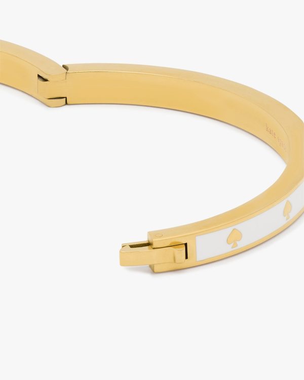 Kate Spade Spot The Spade Enamel Hinged Bangle